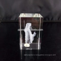 Формы сердца пустой Кристалл блок с 3D лазерной гравировкой логотипа на сувениры